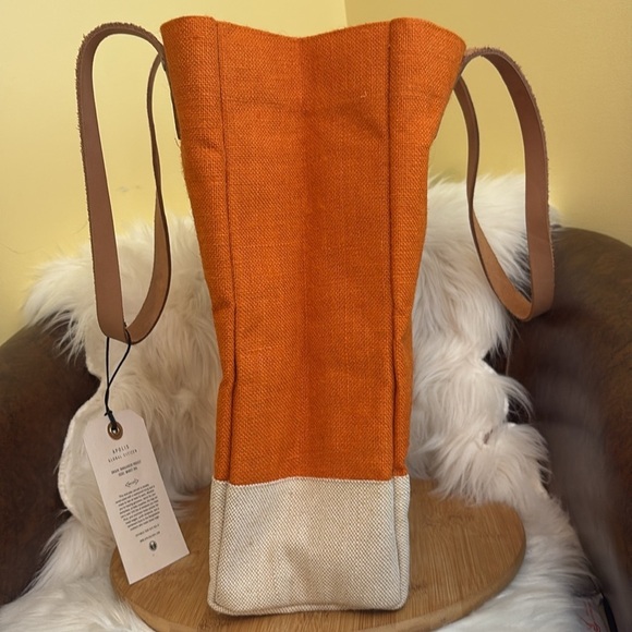 Apolis Market Day Jute Bag WTF Wine Tasting Friends Global Citizen Tote NWT - Picture 13 of 15